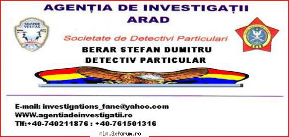 ofer servicii de filaj si cu privire la: de bunuri din   mail. detectiv particular atestat prin